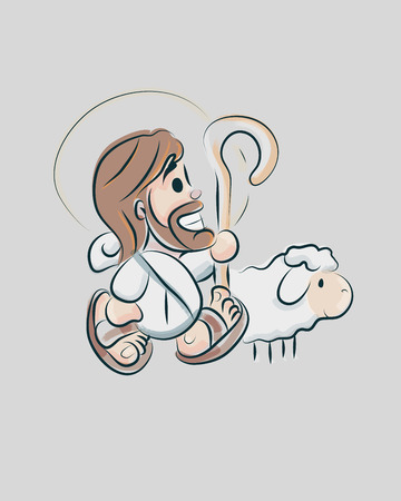 手描きのベクトル イラストやイエスの顔の絵のイラスト素材 ベクタ Image