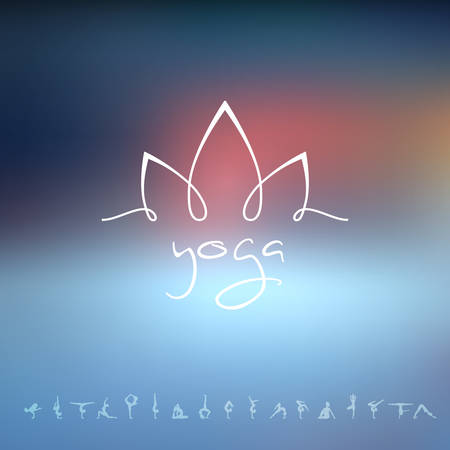 Sun flower: Vektor-Illustration der ein Yoga-Studio