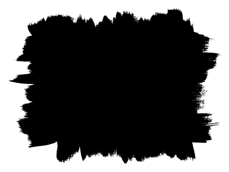 ベクトル芸術的なフリーハンドブラックペイント インクやアクリルハンドはグランジやグランジアートスプレー効果として白に隔離された創造的なブラシストロークの 背景を作った 教育抽象的な要素ダークフレームデザイン のイラスト素材 ベクタ Image