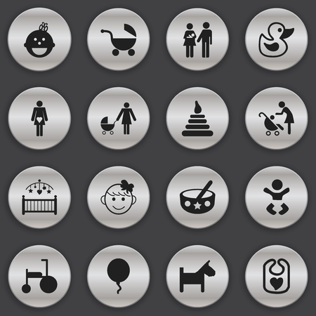 Set Von 16 Editable Child Icons Enthalt Symbole Wie Fahrrad Kinderzimmer Kinderwagen Und Mehr Lizenzfrei Nutzbare Vektorgrafiken Clip Arts Illustrationen Image 83081731