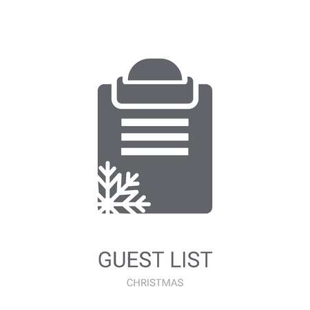 guest list icon trendy guest list logo concept on white background