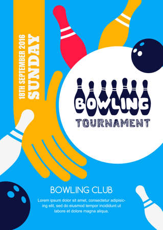vector bowling tournament banner poster or flyer design template bowling tournament flyers