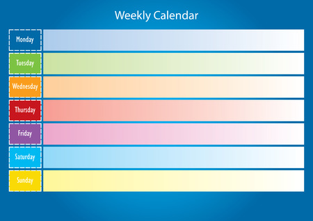 weekly school calendar