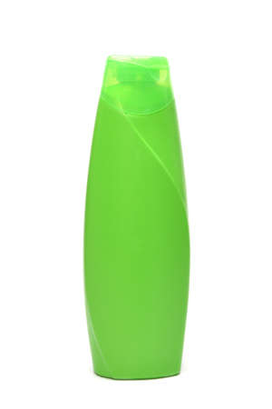 白い背景に分離された緑の空シャンプー容器 の写真素材 画像素材 Image