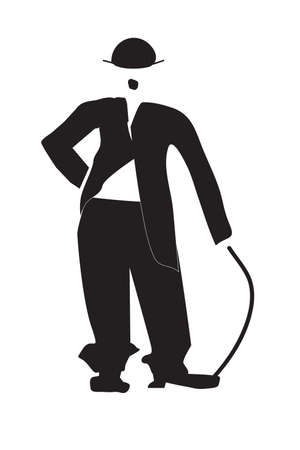 The vector illustration - Charles Chaplin