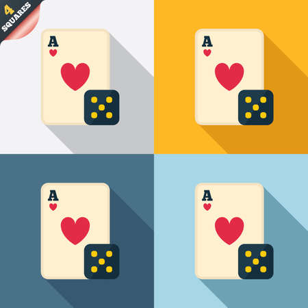 jogos de azar pôquer cartas de blackjack mostradas à mão e dados 3201284 Foto de stock no Vecteezy