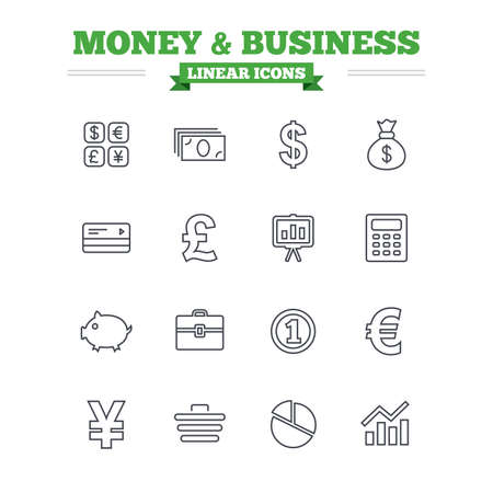 お金とビジネスの線形のアイコンを設定します 現金とキャッシュレスのお金 米ドル ユーロ ポンドと円の外貨両替 プレゼンテーション 電卓 ショッピング カートのシンボル 薄いアウトライン記号 平面ベクトル のイラスト素材 ベクタ Image お金とビジネスの線形のアイコンを設定します 現金とキャッシュレスのお金 米ドル ユーロ ポンドと円の外貨両替 プレゼンテーション 電卓 ショッピング カートのシンボル 薄いアウトライン記号 平面ベクトル のイラスト素材 ベクタ Image