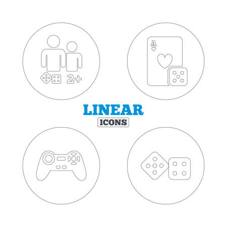 Board Games Players Signs Video Game Joystick Symbol Casino Playing Card Board Games Players Signs Video Game Joystick Symbol Casino Playing Card