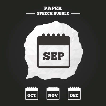 カレンダー アイコン 9 月 11 月 10 月と 12 月のシンボル 日付またはイベントのアラーム サイン アイコンの吹き出しを紙します のイラスト素材 ベクタ Image カレンダー アイコン 9 月 11 月 10 月と 12 月のシンボル 日付またはイベントのアラーム サイン アイコンの吹き出しを紙します のイラスト素材 ベクタ Image