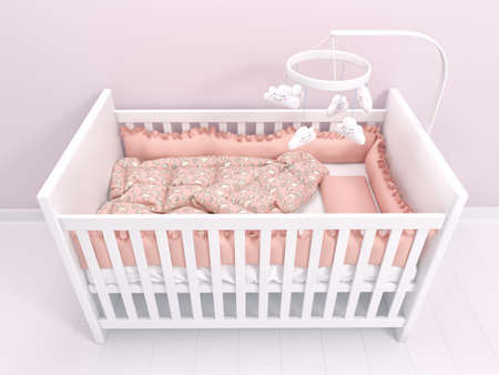white baby cot