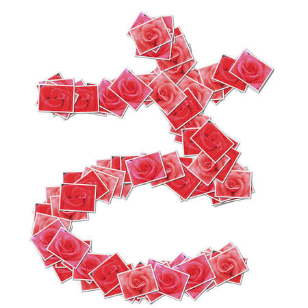 日本語の文字のひらがな バラの写真から作られました の写真素材 画像素材 Image