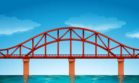 川の上の橋のイラストのイラスト素材 ベクタ Image 川の上の橋のイラストのイラスト素材 ベクタ Image