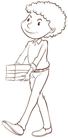 白い背景の上を書く先生の簡単なスケッチのイラストのイラスト素材 ベクタ Image 白い背景の上を書く先生の簡単なスケッチのイラストのイラスト素材 ベクタ Image