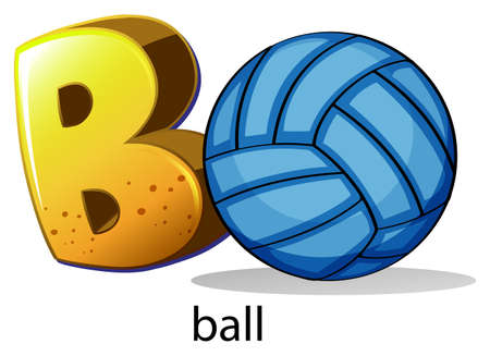 Illustration A Letter B For Ball A White Background Royalty Illustration A Letter B For Ball A White Background Royalty