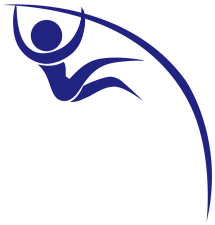 Sport icon for pole vault illustration