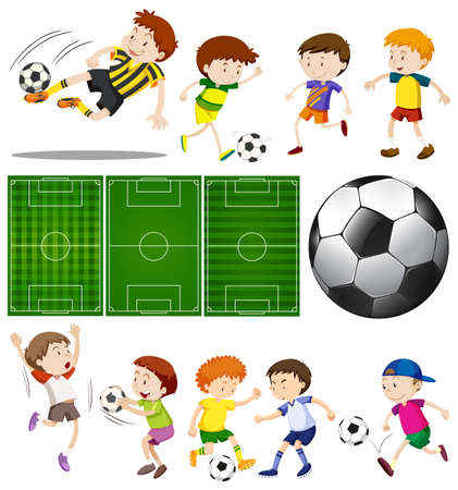 サッカーのイラストを練習のサッカー選手 のイラスト素材 ベクタ Image