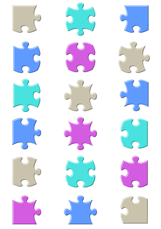 all possible shapes of jigsaw puzzle pieces colorful royalty free puzzle piece shapes