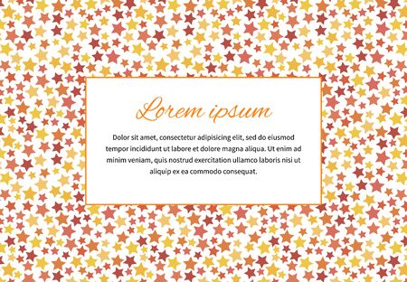 Abstract background with stars and text space, a4 size horizontal illustration Vector Illustration