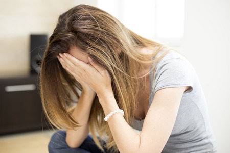 sad lonely: Sad woman in the room