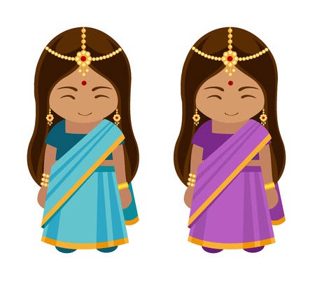 サリーかわいいインドの少女 笑顔の女の子 のイラスト素材 ベクタ Image サリーかわいいインドの少女 笑顔の女の子 のイラスト素材 ベクタ Image