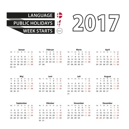 17 年カレンダー英語 17 年にカナダの祝日で週は月曜日から始まります シンプルなカレンダーです ベクトルの図 のイラスト素材 ベクタ Image