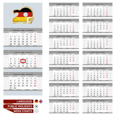 quarterly calendars 2018