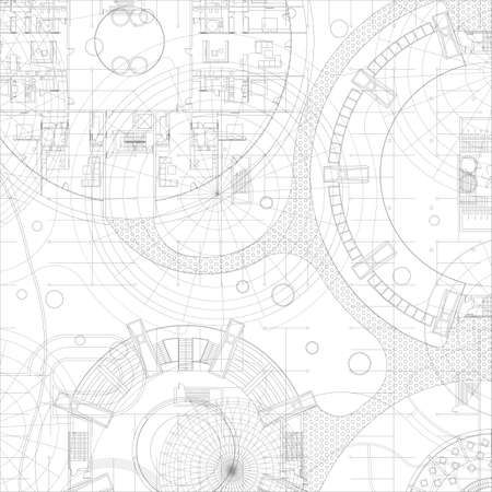 Architectural blueprint. Vector drawing background. - 39969951