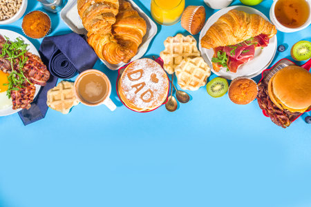 Concept d'invitation au restaurant brunch de la fête des pères.