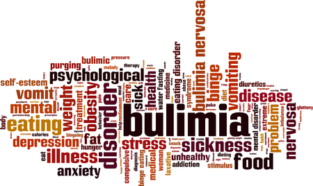 bulimia word cloud concept vector illustration royalty free