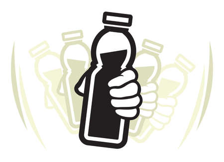 Shake Bottle Of Yogurt Before Use Vector Shake Bottle Of Yogurt Before Use Vector