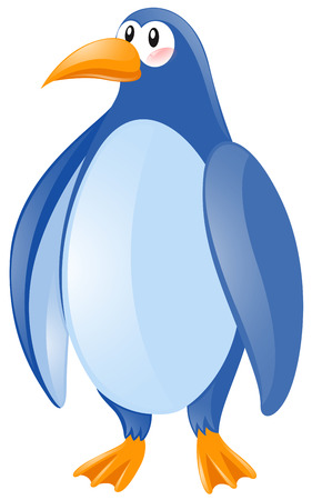 太い眉毛の図とペンギン のイラスト素材 ベクタ Image 8110