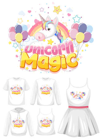 Set of girl outfits illustration