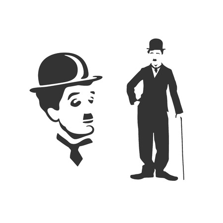 Vectorized portraits of Charlie Chaplin