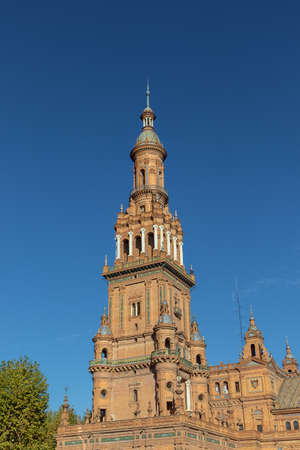Side view of the north gate on the plaza de espana in seville