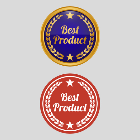 Best product label on grey background vector illustration Stock Photo