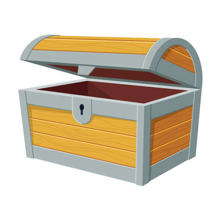 Premium Vector Realistic open chest vintage old treasure wooden box with golden glowing inside vector illustration