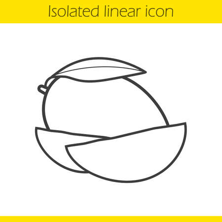 mango linear icon thin line illustration mango slices contour royalty free cliparts vectors and stock illustration image 63320878