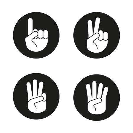 手のジェスチャーは色アイコン セットです 1 2 3 と 4 の指を 分離ベクトル イラスト のイラスト素材 ベクタ Image 手のジェスチャーは色アイコン セットです 1 2 3 と 4 の指を 分離ベクトル イラスト のイラスト素材 ベクタ Image
