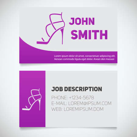 business card print template with high heel shoe logo manager womens footwear shop assistant - Business Card Manager business card print template with high heel shoe logo manager womens footwear shop assistant - Business Card Manager