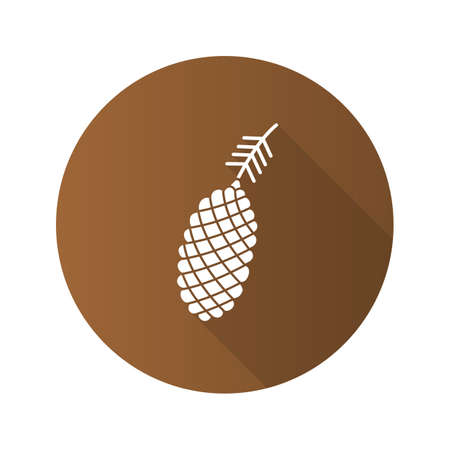 白樺ツリー フラット デザイン長い影グリフ アイコン ベクター シルエット イラストのイラスト素材 ベクタ Image