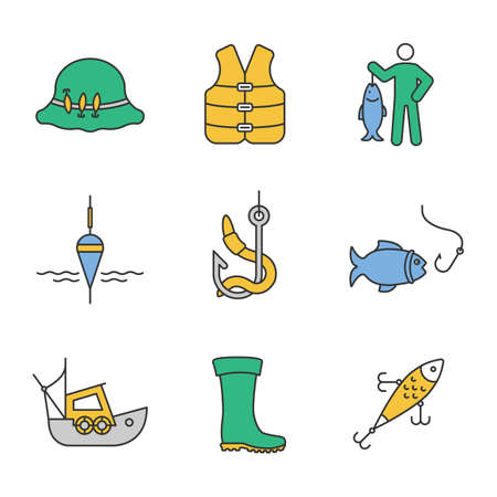 住んでいる面白い魚は古靴図です 靴は釣りフックをキャッチしました イラスト漫画のスタイルは 別のレイヤー上で行われます のイラスト素材 ベクタ Image