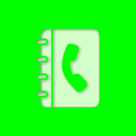 Telephone Book Paper Cut Out Icon Phone Contacts Notepad With