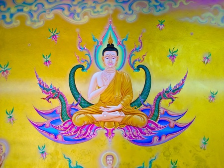 タイの寺院で仏教の絵画の写真素材・画像素材 Image 40112708