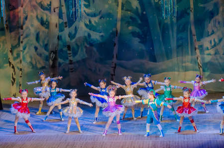 stock photo dnipro ukraine december 28 2017 unidentified children ages 4 5 years old perform christmas tale show at the state palace of children - Christmas Tale stock photo dnipro ukraine december 28 2017 unidentified children ages 4 5 years old perform christmas tale show at the state palace of children - Christmas Tale
