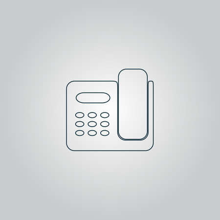 vector fax machine flat web icon sign or button isolated on modern fax machine