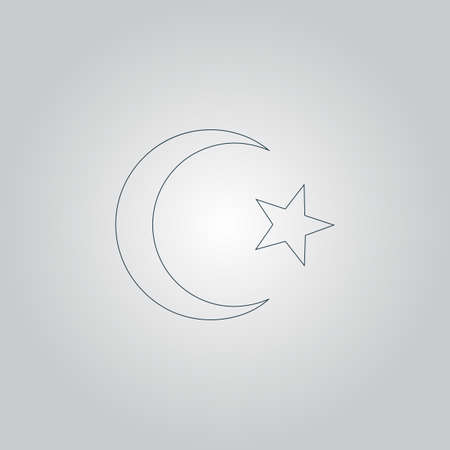 islam symbool. platte web pictogram of teken geïsoleerd op een