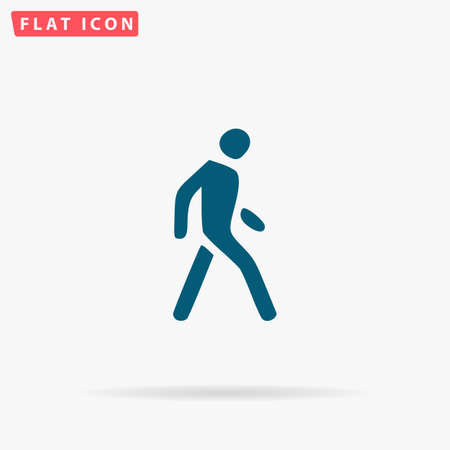 マンウォークアイコン 方向矢印付き歩行者ピクトグラム のイラスト素材 ベクタ Image 89092884