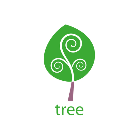 Tree logo design. vector illustration of icon