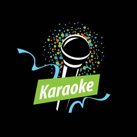 Template design logo karaoke vector illustration of icon