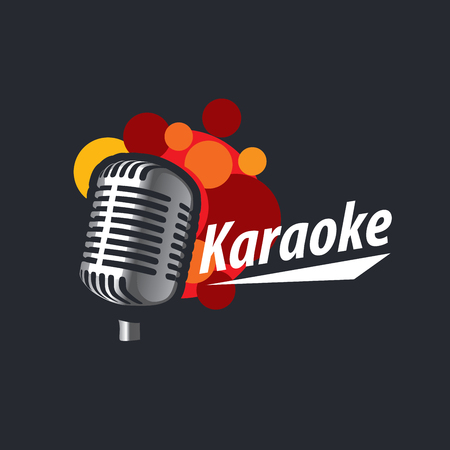 Template design logo karaoke vector illustration of icon